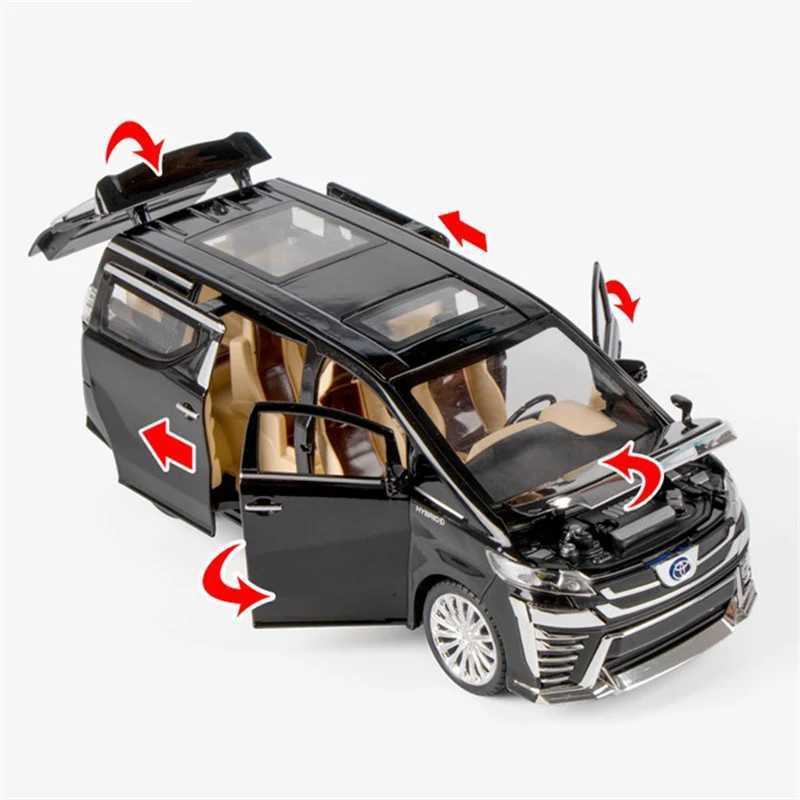 1 32 VELLFIRE Alphard MPV Alloy Diecasts Metal Toy Vehicles Car Model Sound and Light High Silation Kids Gift Free shipping
