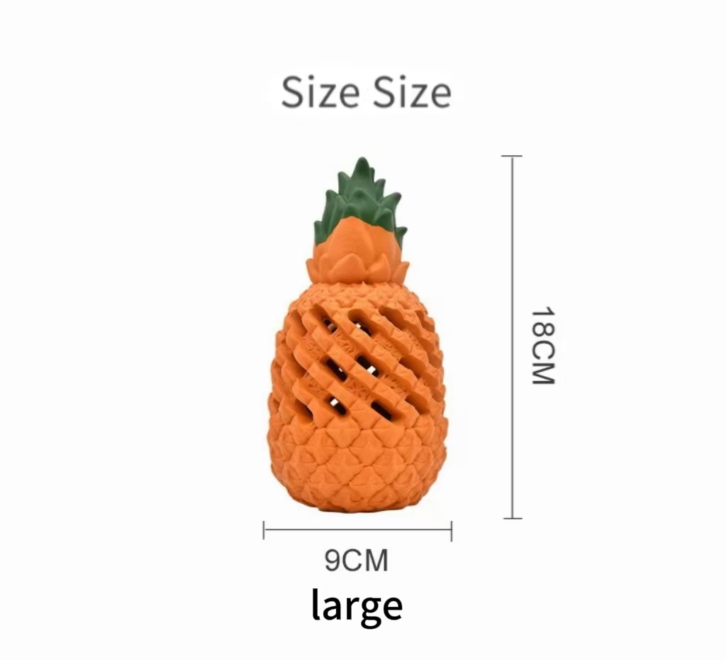 Natural Rubber Pineapple Chewing Toy for Puppies - Long Lasting Teether & Interactive Pet Gift