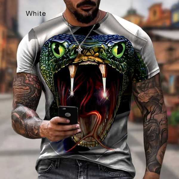 Newest Men and Women Fashion 3d Printed Snake T-shirt Personality Creative T-shirt Tops W250224