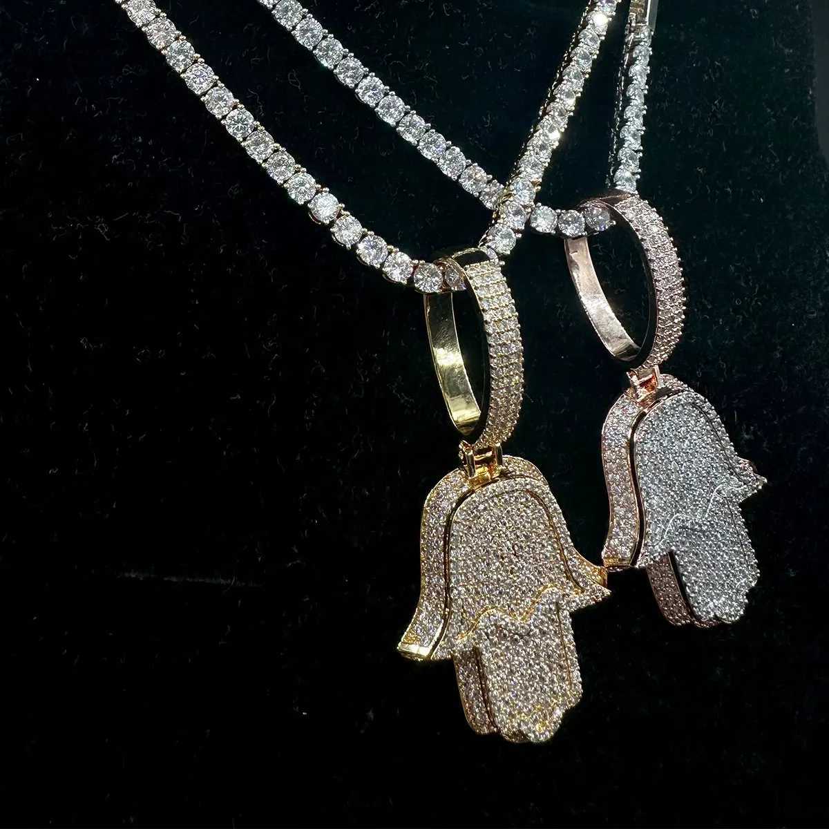 Aokaishen Out Big Halma Pendant Gold Color Hip Hop Jewelry X250224