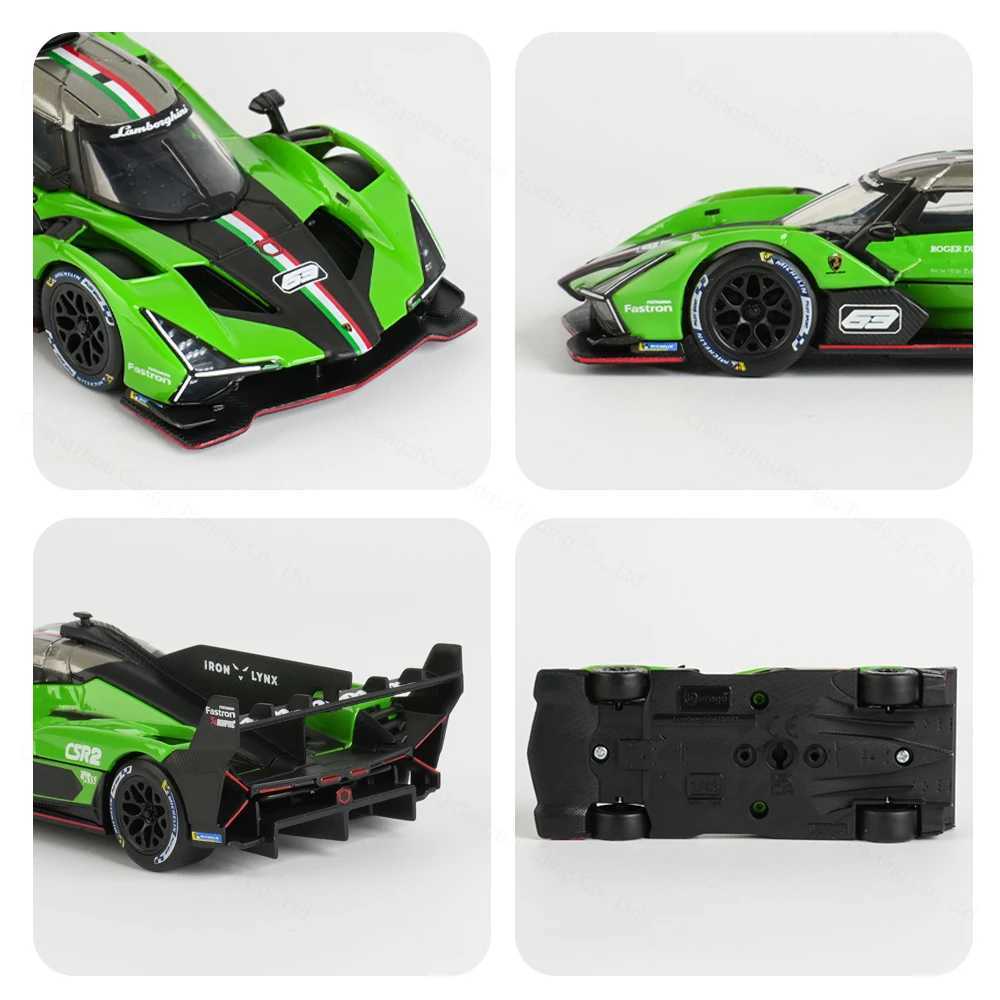 Download 1 43 Lamborghini SC63 Static Die Cast Vehicles Collectible Model Racing Car Toys Acrylic Box Free shipping