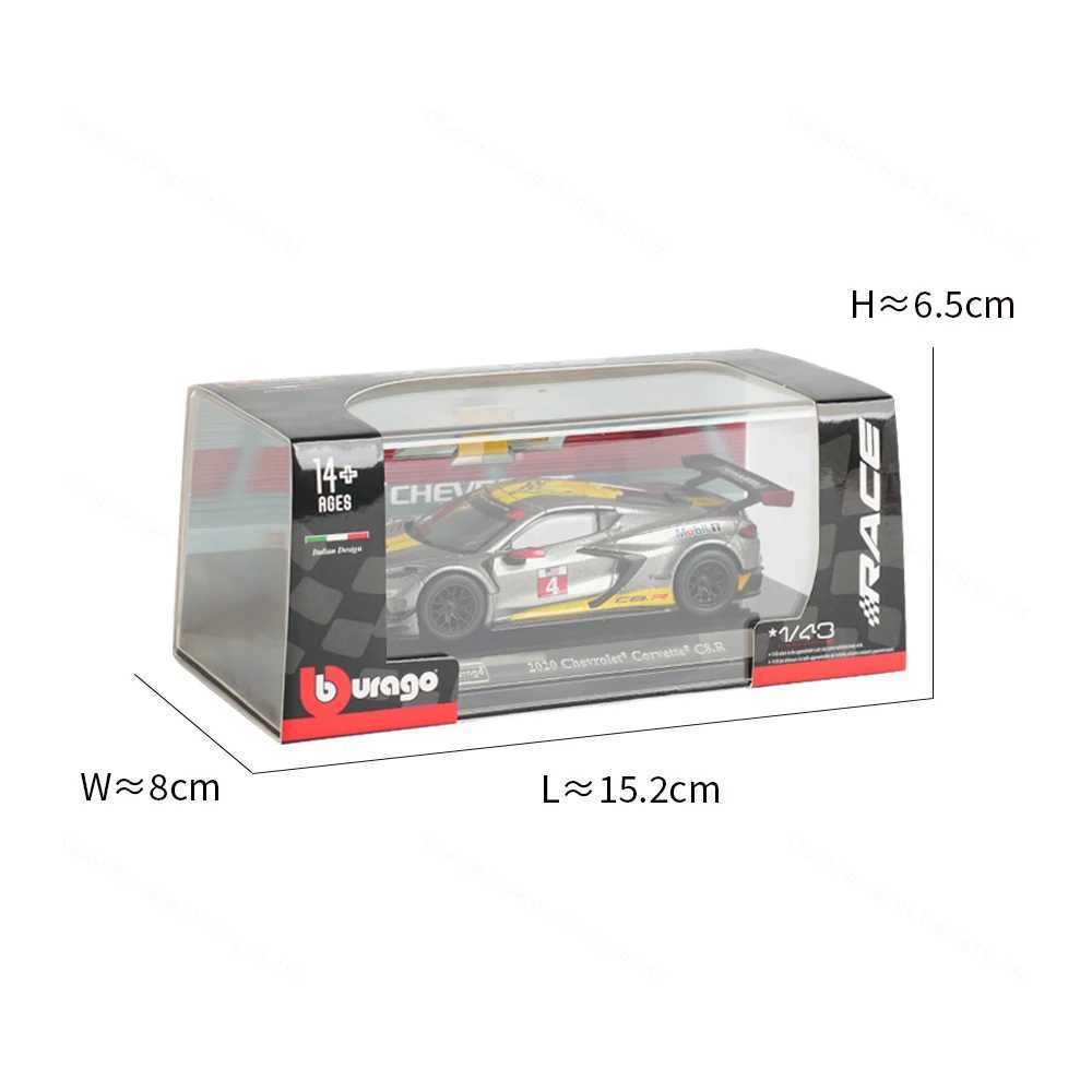 Diecast Motor Sport Classic: Authentic Tuesday 1/43rd Corvette C8R Speedster Model Encased within a Transparent Showcase
