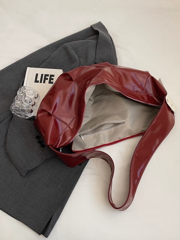 PU Leather Shoulder Bags for Women Y2K Korean Fashion Trend Female Crossbody Hobo Bag Lady Handbags 240801