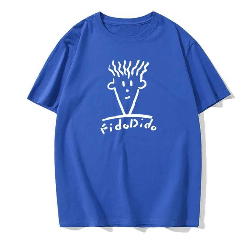 Summer Casual Short Sleeve Luxury Fashion T-Shirt Harajuku Print Streetwear Mens T-Shirt Fido Dido Popular Drink Clothing W250224