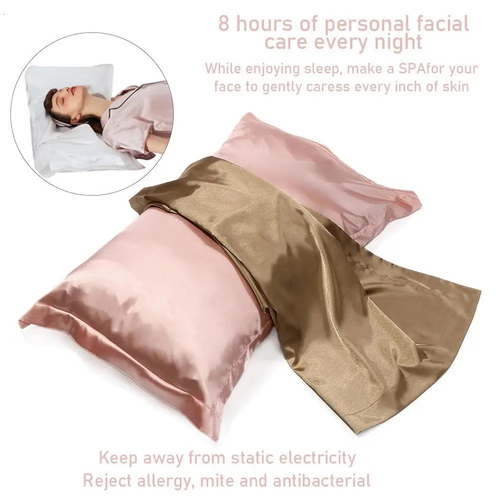 Mulberry Silk Pillowslip Pillow Case Home Decor Anti-wrinkle Skin-friendly Mulberry Silk Pillowslip Pillowcase Pillows Cover 250224