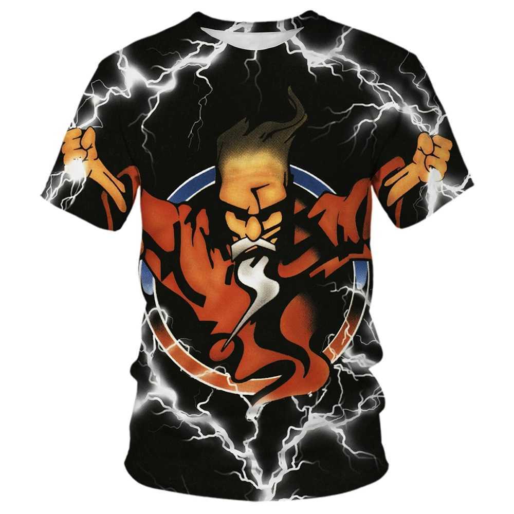 Summer fashion trend mens 3D printed personalized cool pattern casual and comfortable short sleeved T-shirt W250224