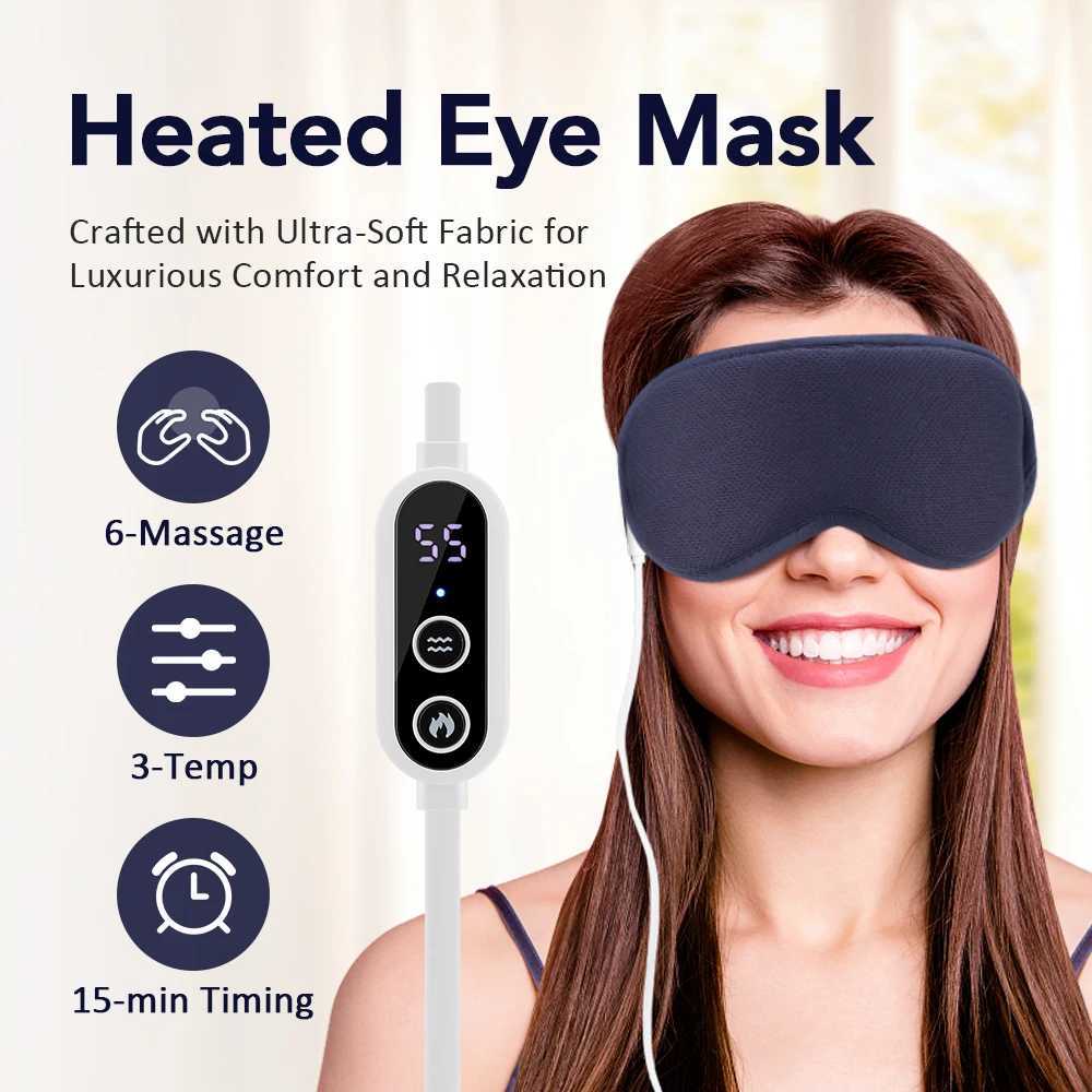 3-level Hot Compress Electric Steam Eye Mask 3D Massage Constant Temperature Smart Timing Sleep Shading Sleeping Mask Eye ReliefXJ250224
