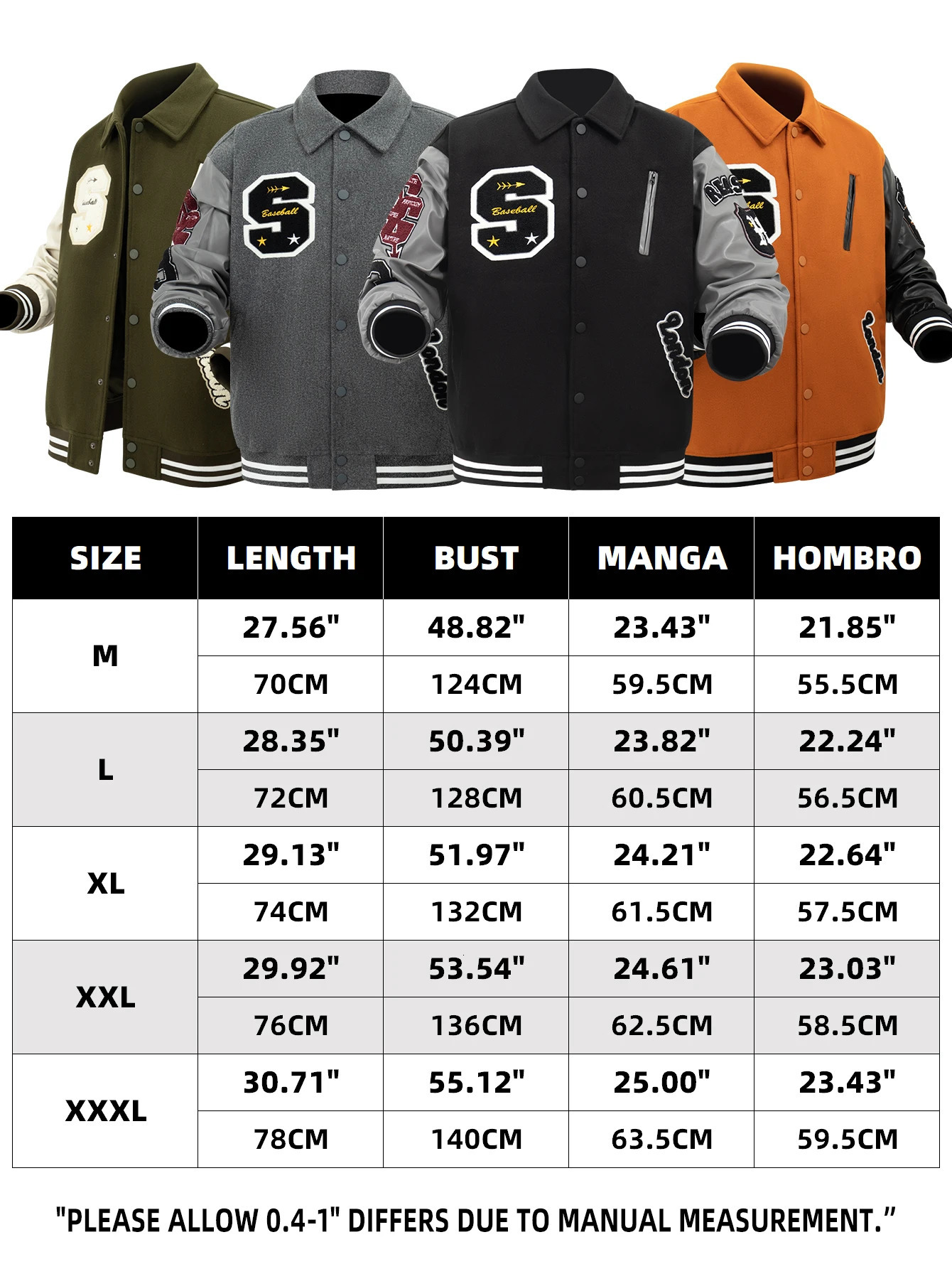 Mens Vintage Turndown Collar Bomber Jacket Loose Letter Embroidery Coat Fall Winter Leather Patchwork Varsity Baseball Jackets 250213 - view 4