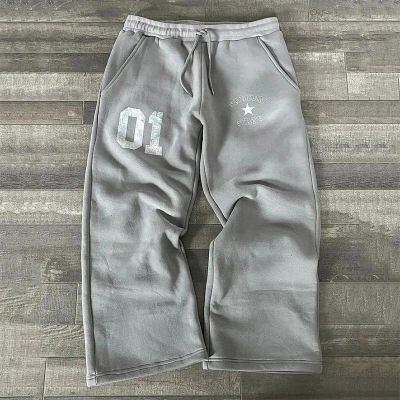 Men's Pants Ropa Hombre Retro Men Y2k Street Harajuku Oversized Trousers Loose Casual Wide Leg Sport Sweatpants Baggy Z260315