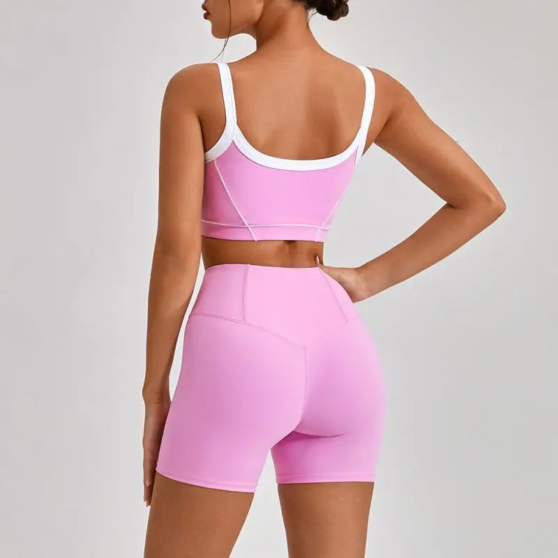 Summer 2pcs Patchwork Sport Yoga Suit High Waist Flare Split Leggings Women Outfit Fitness Workout Set Sportwear Women Tracksuit 250221