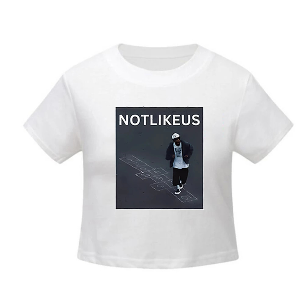 Kendrick Not Like Us Crop Tee GNX Tour Music Shirt Vintage Rap Crop Top Hip Hop Concert Tour Merch Kendrick GNX DAMN Tops 250224