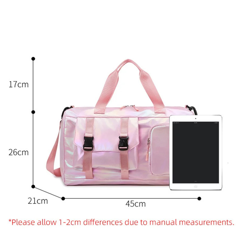 New Free Shipping Designer Bag Pearl Glossy Gym Women Training Handbag Waterproof Yoga Bags Wet Dry Separation Swimming Pack Female Travel Tote Bag