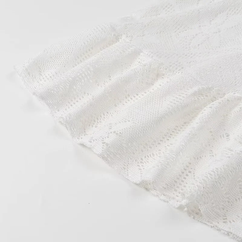 ed White Lace Midi Dress Women 2 Pieces Suits Fashion Elegant Spring Summer Lady Dresses Boho Beach Style 250222