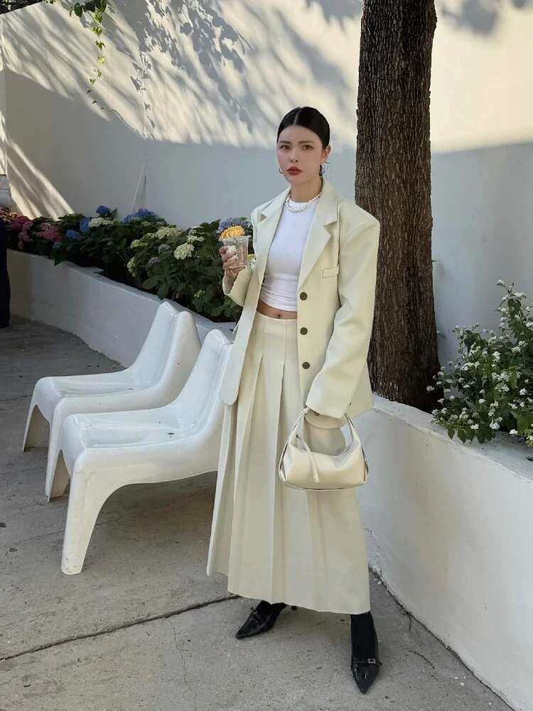 New 2025 Beige Color Short-Strap Shoulder Bag Glossy Cow / Suede Leather Women Handbag Leisure Cowskin Hobo Tote