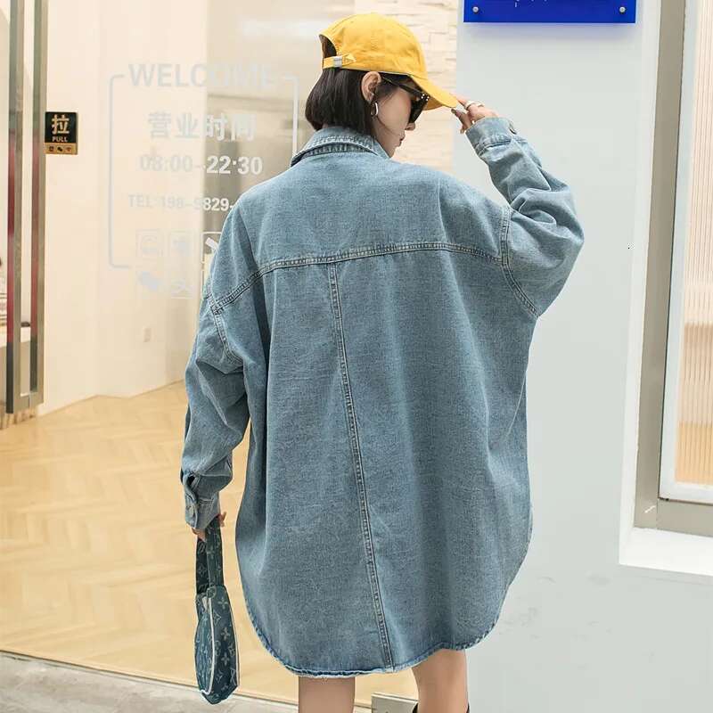 Fashion Embroidery Patches Denim Jacket Coat Women designer clothing Haruku Streetwear Hip Hop Trend Loose Jean Jackets Outerwear