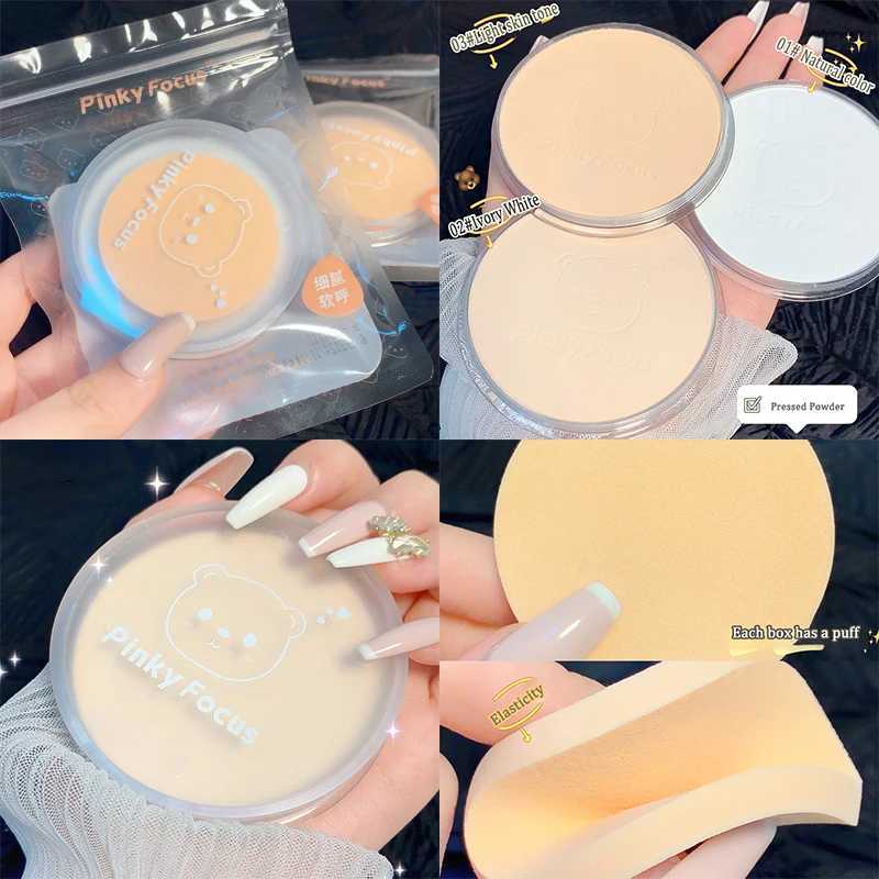 Cute Bear Makeup Pressed Powder Face Contour Palette Concealer Long-lasting Oil Control Natural Whitening Brighten Loose PowderXJ250224