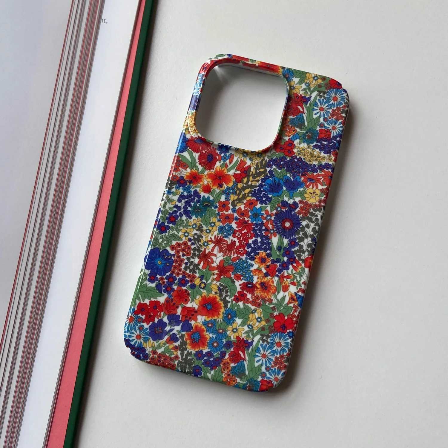 Summer Cute Flowers Floral Phone Case for iPhone 16 15 14 13 12 11 Pro Max XS XR XSMax 6 7 8 Plus Glossy HD Hard PC Cover X250224