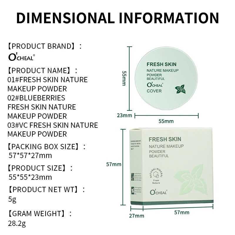 OCHEAL Waterproof Matte Setting Makeup Powder Finish Oil-control Vitamin C Cosmetics Facial Velvet Gloss Loose PowderXJ250224