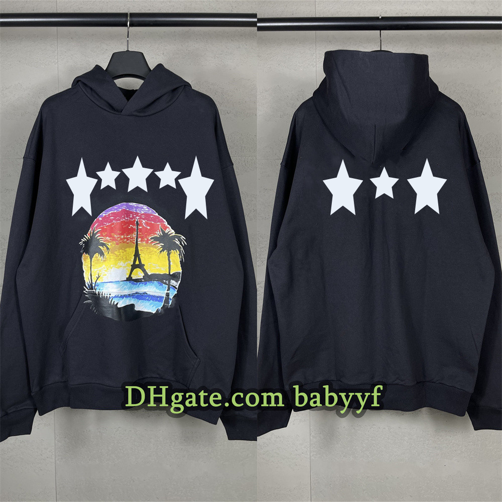 Mens Designer Vintage Pullover Sweatshirt - Letter Print Distressed Premium Plus Size Streetwear Fashion Graphic Hoodie