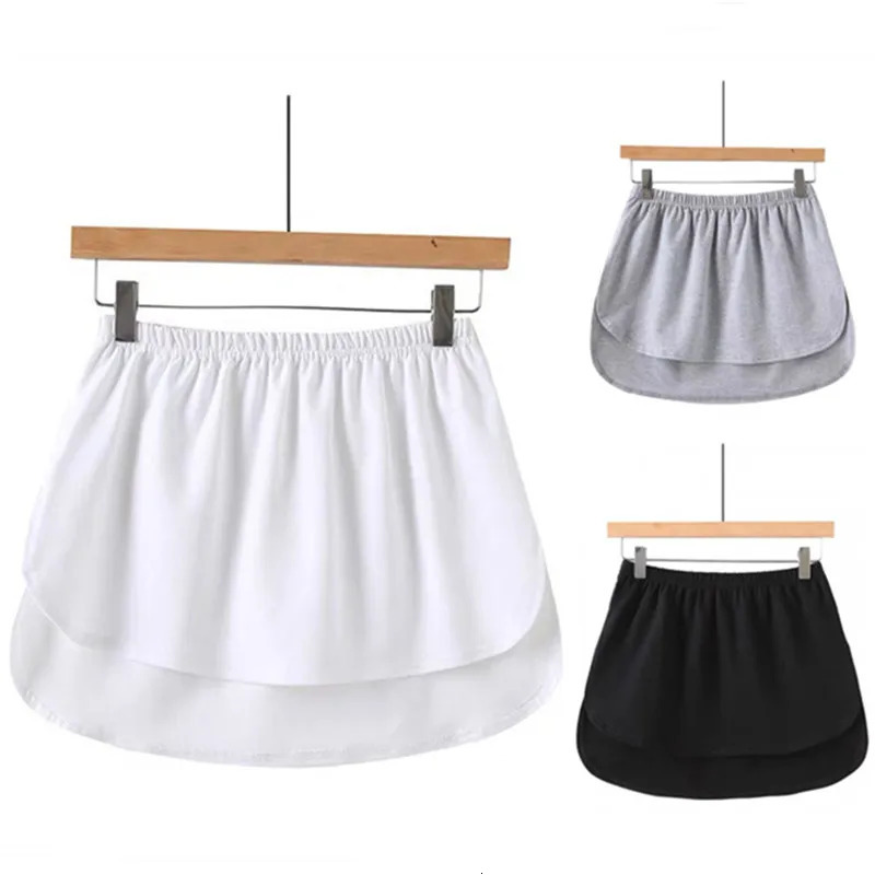 Detachable Womens Skirts Half Slips Stretch Shirt Irregular Tail Hem Inner Skirt Ladies Underdress Petticoat Underskirt 250224