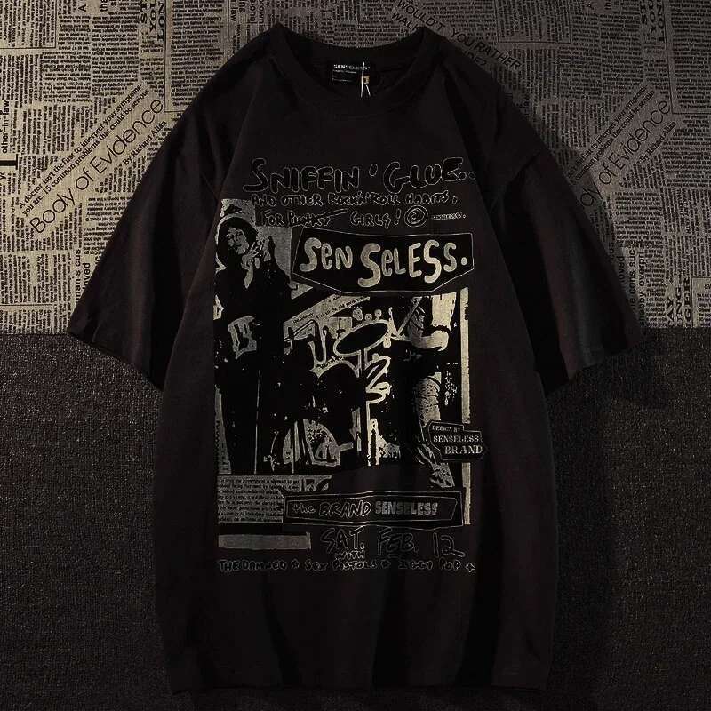 Woman's T-Shirt Printed Casual Graffiti Harajuku Short Sleeve Oversized Woman Y2k Aesthetic Graphic High Clothing