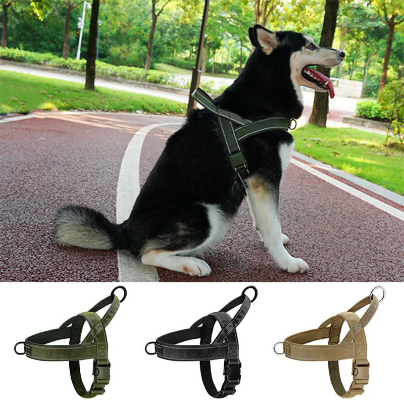 Dog Tactical Chest Harness Nylon Material Medium and Large Dog A7 Pet Chest Harness Dog Leash 250224