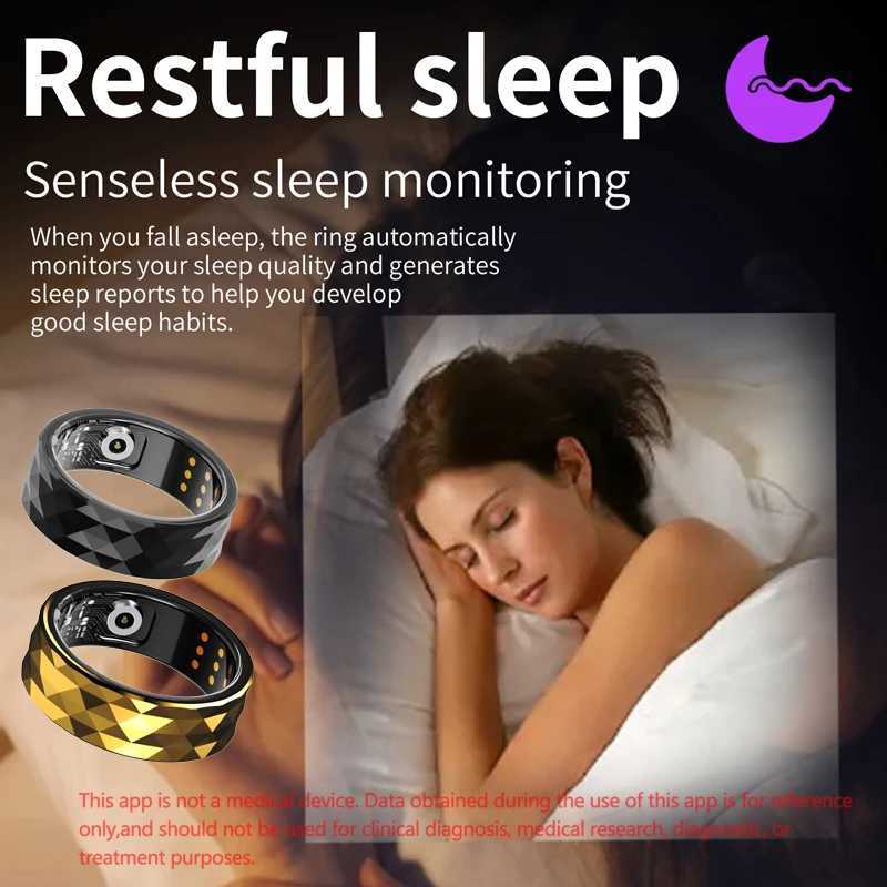 12M Smart Ring Health Sleep Heart Rate Monitoring IP68 5ATM Waterproof Step Distance Calorie Counting Multi Sport Modes W250819