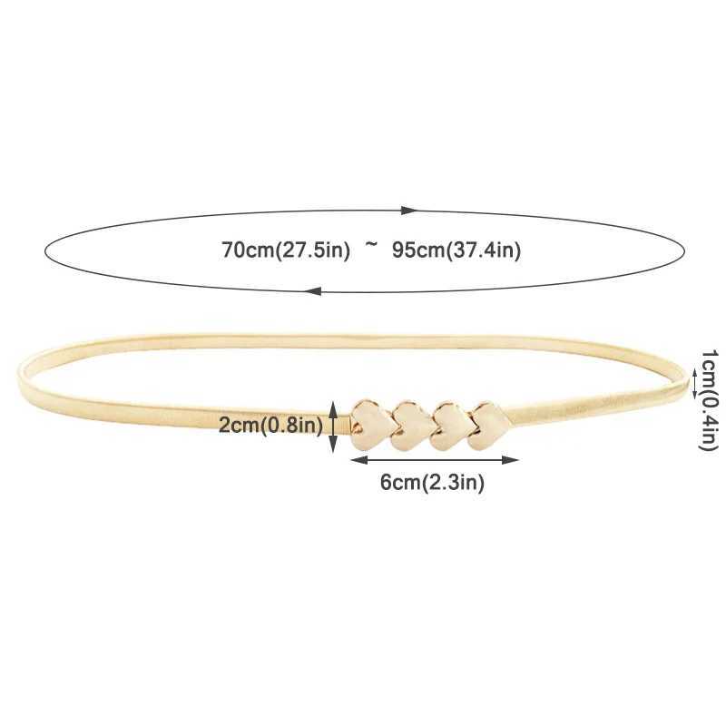 Egant Metal Elastic Womens Belt Gold Silver Rhinestone Thin Dr Belt Womens Fa BeltXJ250224