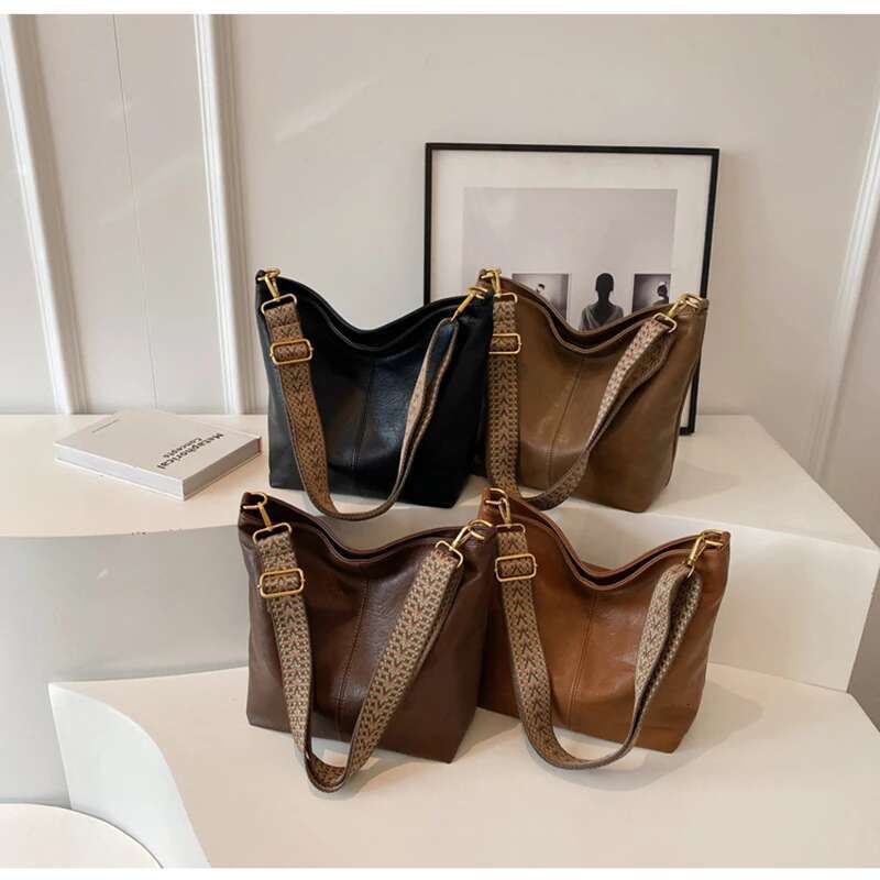 High Quality Leather Tote For Ladies Casual Women Designer Shoulder Crossbody Sac Female Worker Bolsas Handbags And Purse