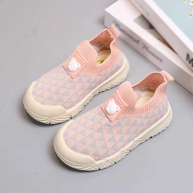 Childrens Sock Shoes Boys Girls Knitted Shoes Cloth Shoes Kids Baby Slip-ons Sports Shoes Spring Autumn Casual Shoes X250224