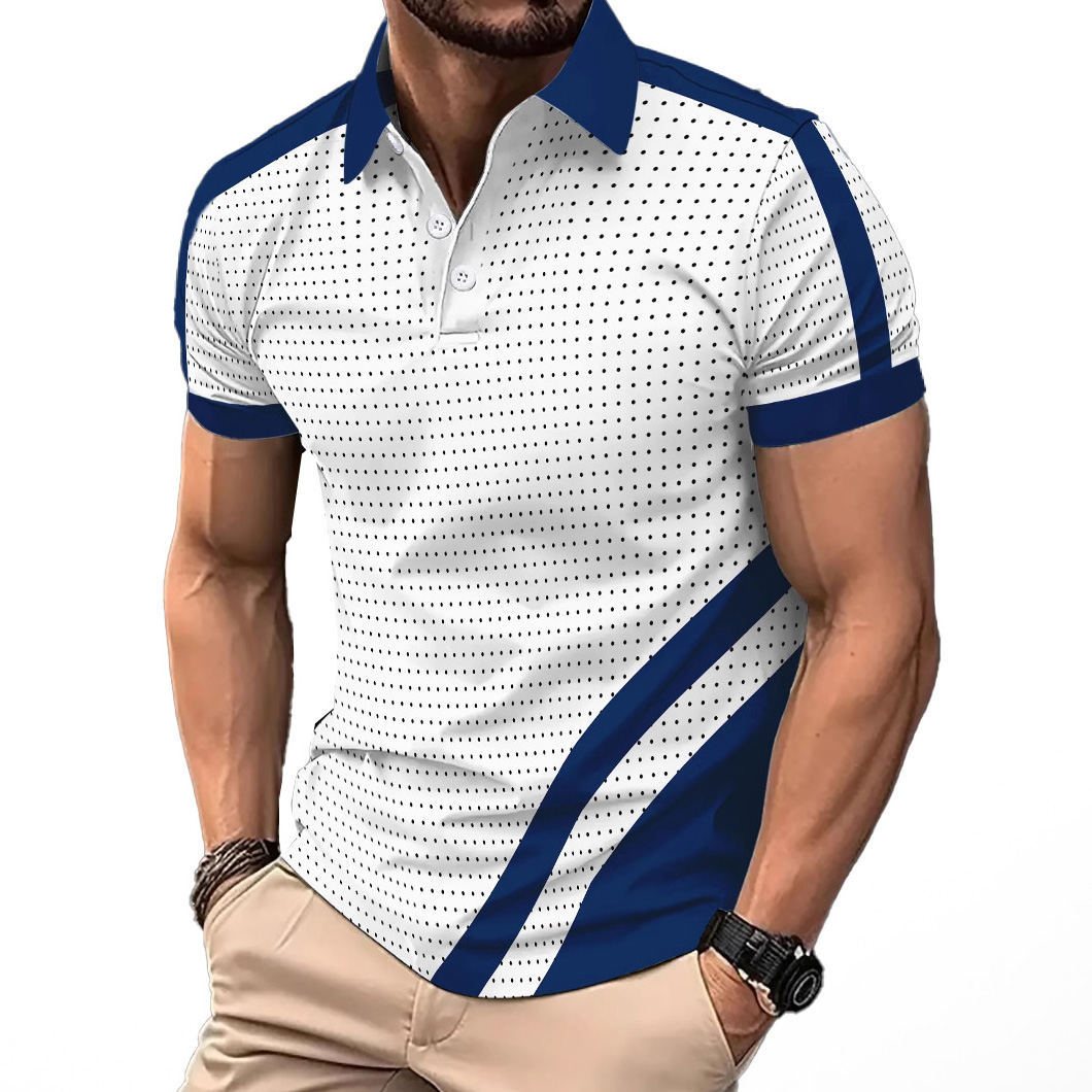 Designer 2025 Summer New Men's Lapel Polo Shirt Print Short Sleeve Casual Business Fashion Slim Fit Polo Shirt for Men S-3XL high quality poloshi