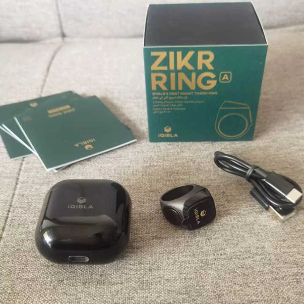 Smart Tally Counter for Muslims Zikr Ring Digital Tasbih Counter 5 Prayer Time Reminder Tasbih Counter Islamic Eid Gift W250225
