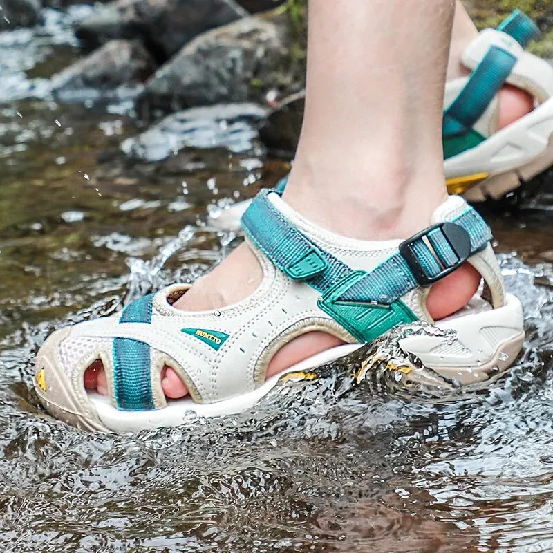 HUMTO Summer Hiking Shoes Outdoor Womens Sandals Breathable Water Beach Womens Sandals Camping Climbing Aqua Sports Shoes HT-9602 250221