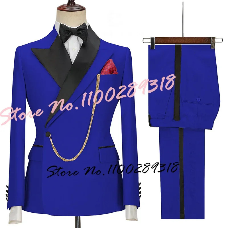 2024 Latest s Men Suit Set Slim fit Groomsmen Groom Wedding Dress Tuxedos Costume Homme Mariage 2PCSBlazerPants 250224