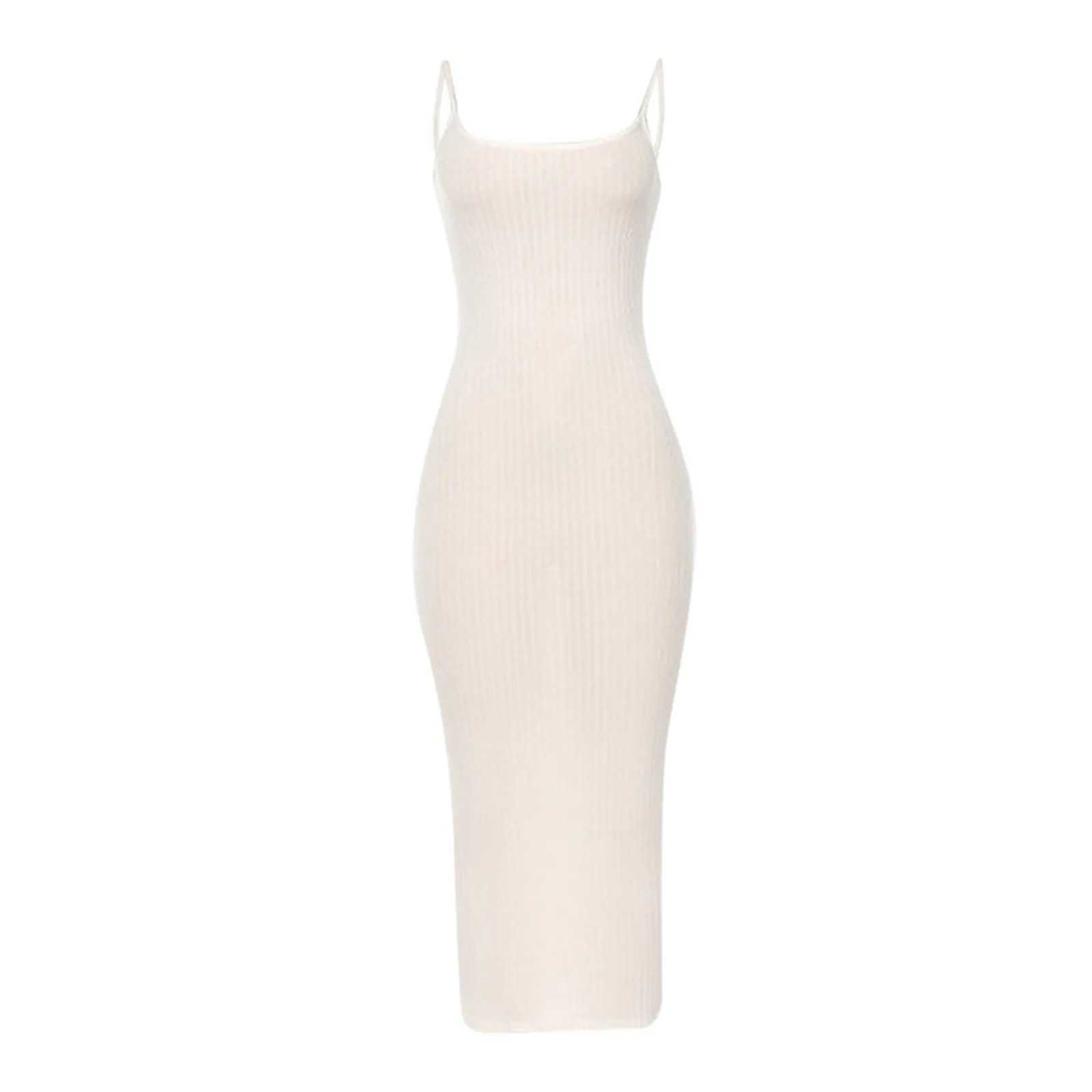 Ladies Dresses Womens Casual Fashion Comfortable Sveless Suspender Bodysuit Slim Clothes Sexy Solid Nightclub Maxi DressXJ250224