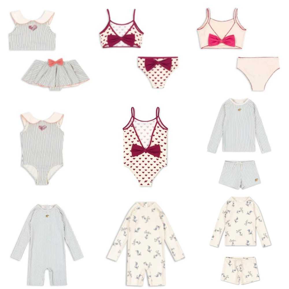 25 Summer KS Kids Swimwear Sets for boys Girls Cute Print Swimming Suits Outwear Clothing X250224