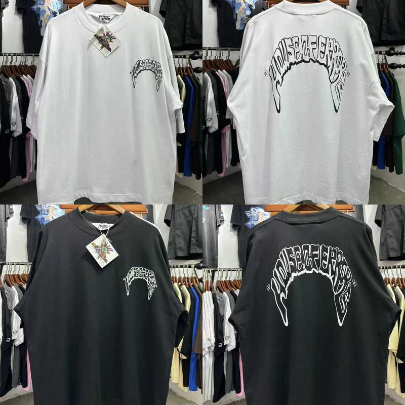 2024 Hipster Letter Print House of Errors T-shirt Summer Casual Crew-neck House of Errors Short-slved Tops Y250225
