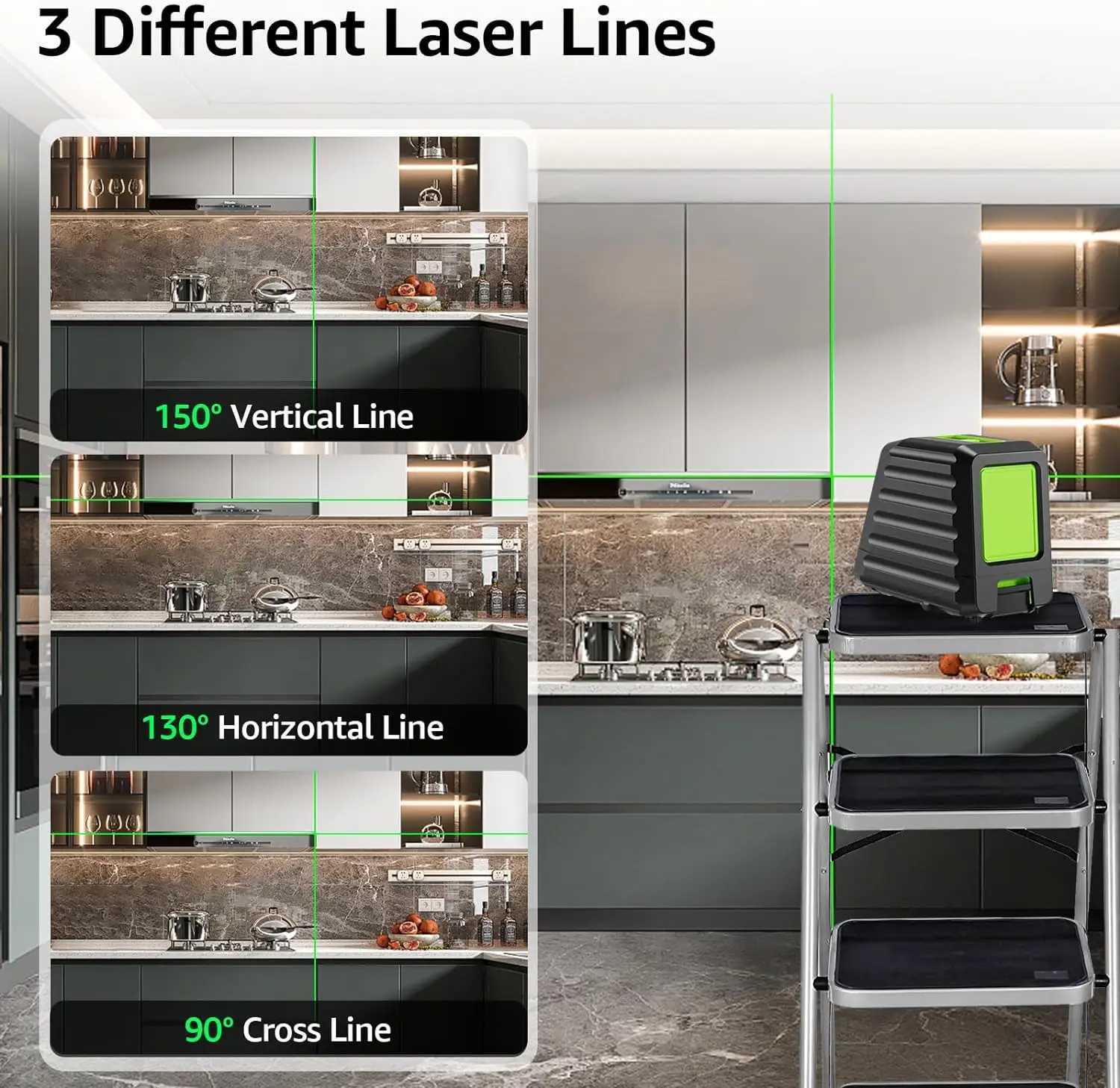 Huepar BOX-1G Osram Green Laser Level Self-leveling 130/150 Horizontal Vertical Level Laser Tools With Pulse Mode X250225