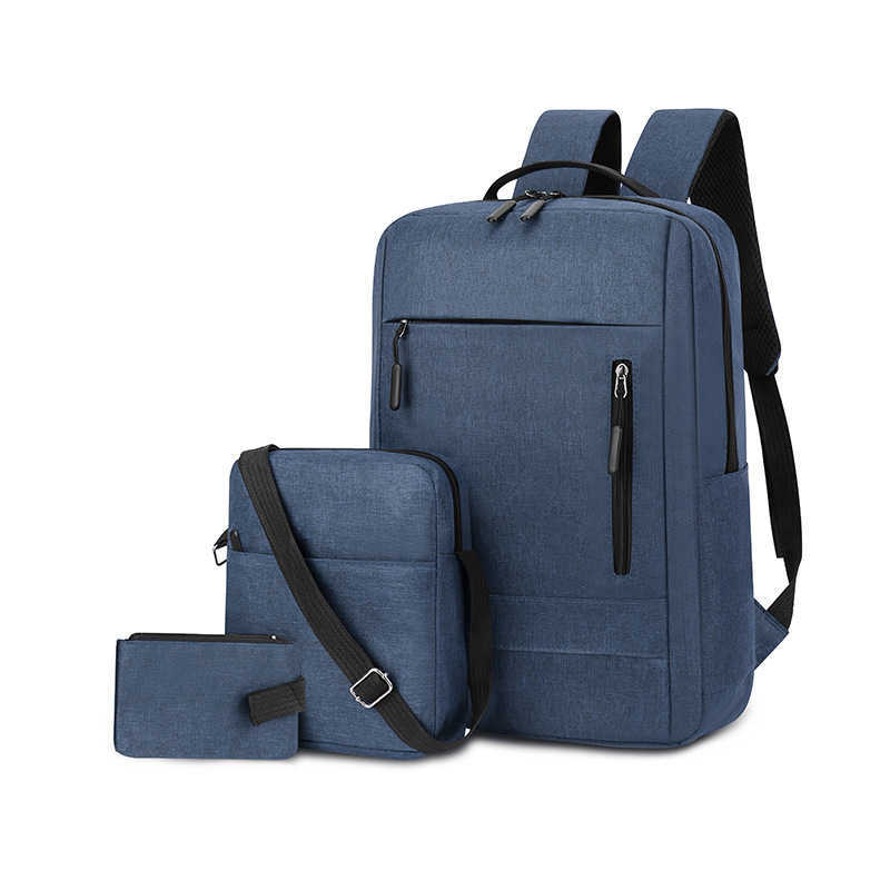 New Three Piece Backpack For Men Fashionable Large Capacity Simple Computer Backpack Business High School Student Backpack Day Backpack Travel Bag 241