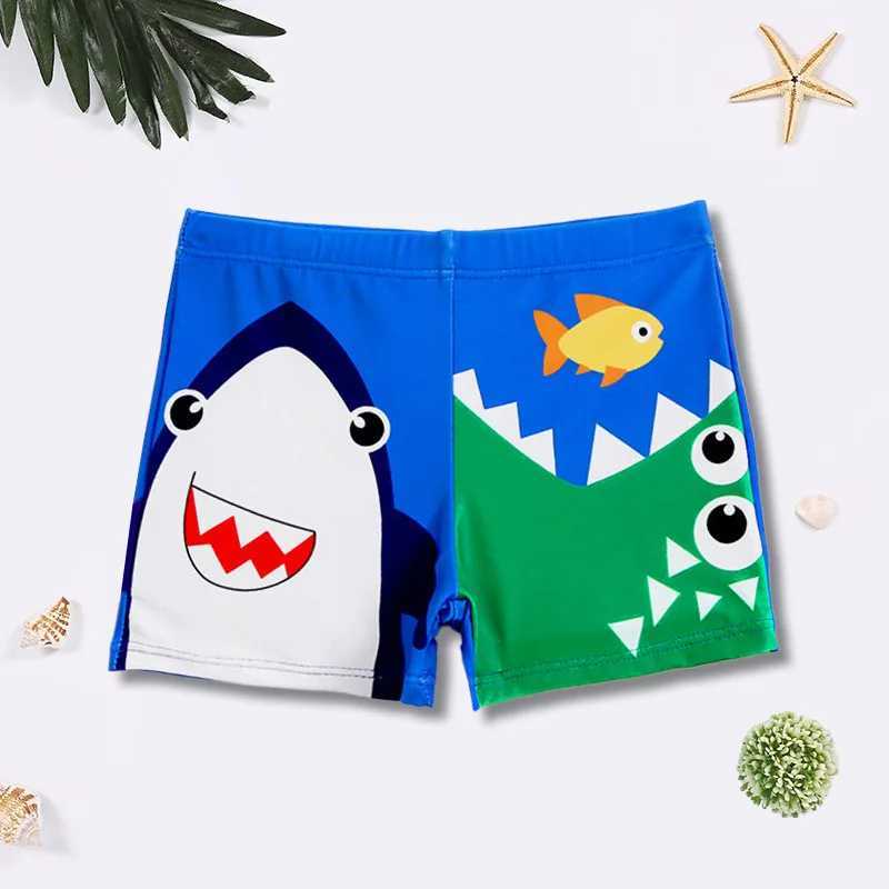 New Comfortable Polyester Color Fashion Childrens Cartoon Printed Swimsuit Summer Trunk Boys Beach Shorts Diving X250224