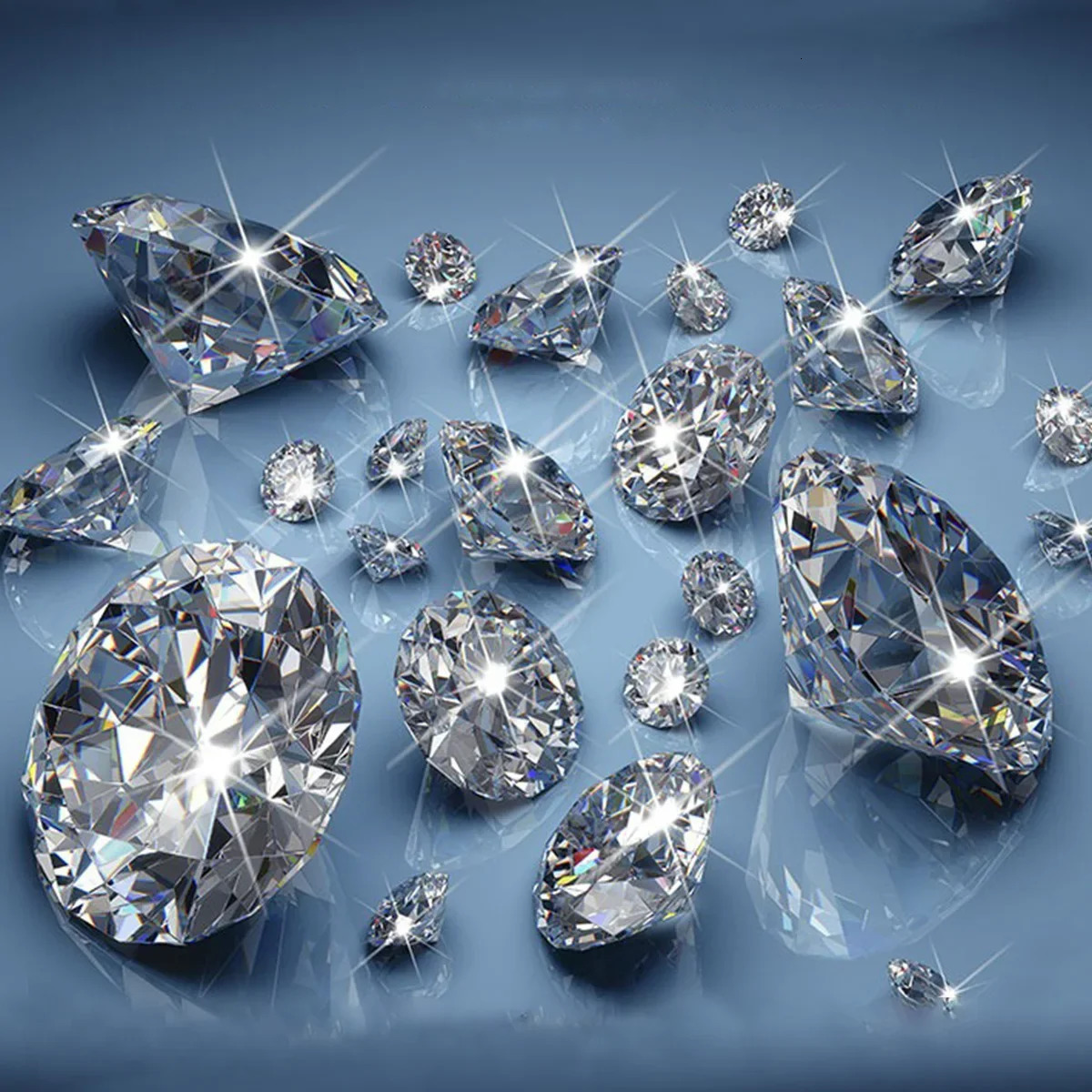 Loose Gemstones Real 1ct-10ct D Color Round Brilliant Cut 3EX Lab Grown Diamond GRA Certificate 250222