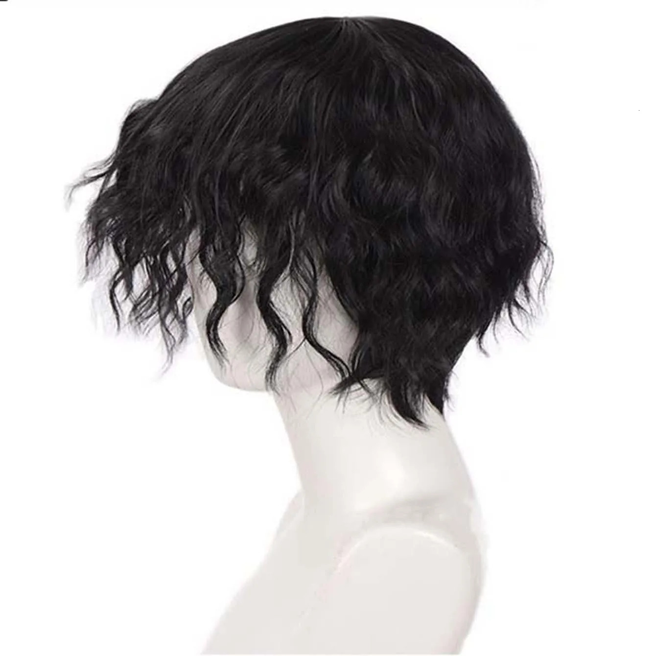 Synthetic Short Wig Black Blonde Brown False Hair Daily Party Cosplay Wigs for Man Boy High Temperature Fiber 250224