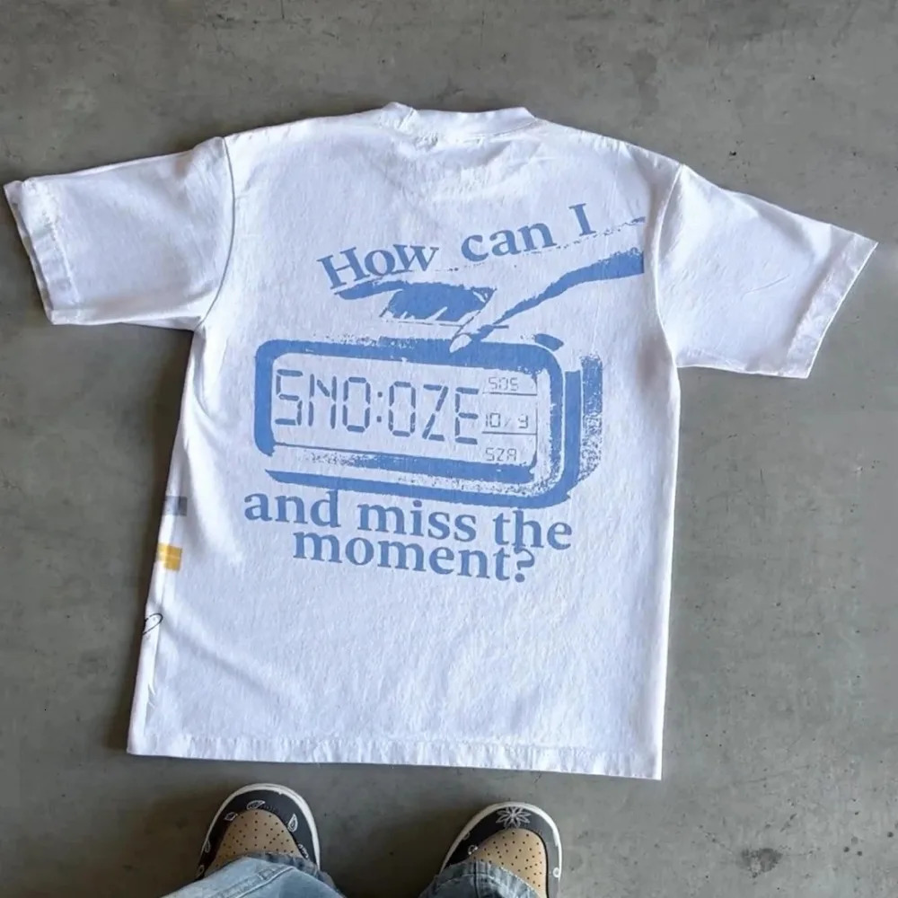 2000s Vintage Casual Print Y2k Womens Short Sleeve O-Neck Streetwear Harajuku Gothic Tee Crop Top Womens Men Clothes 250225