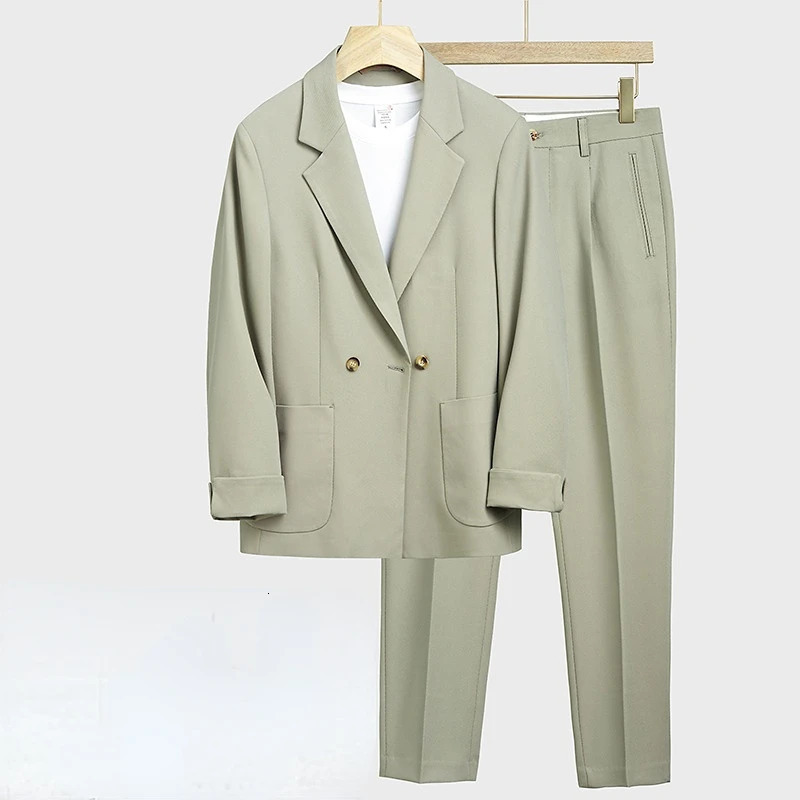 Casual Set Mens Loose Set Korean Edition Handsome Spring and Autumn Mini Set Mens Slim Fit Set 250222