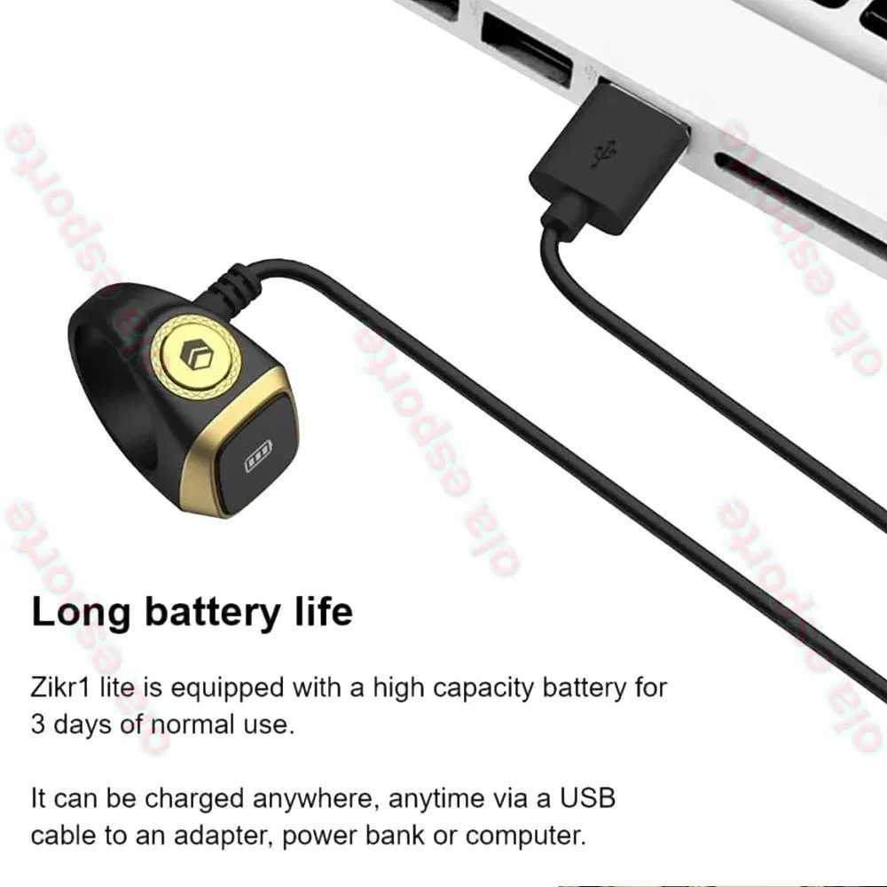 Iqibla Zikr1 Lite Intelligent Tasbih Digital Counter Used for Muslim Tasbih Zikr Ring 5 Prayer Time Vibration Reminder Waterproof W250225