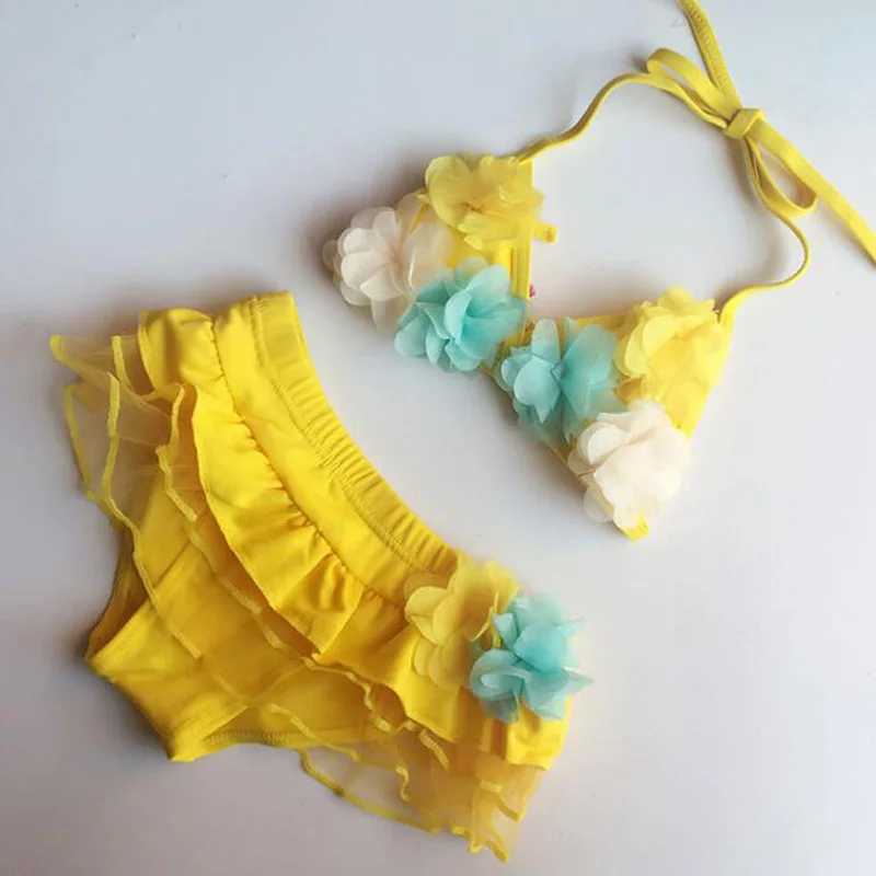 New childrens swimsuit cute flower baby swimsuit for girls X250224