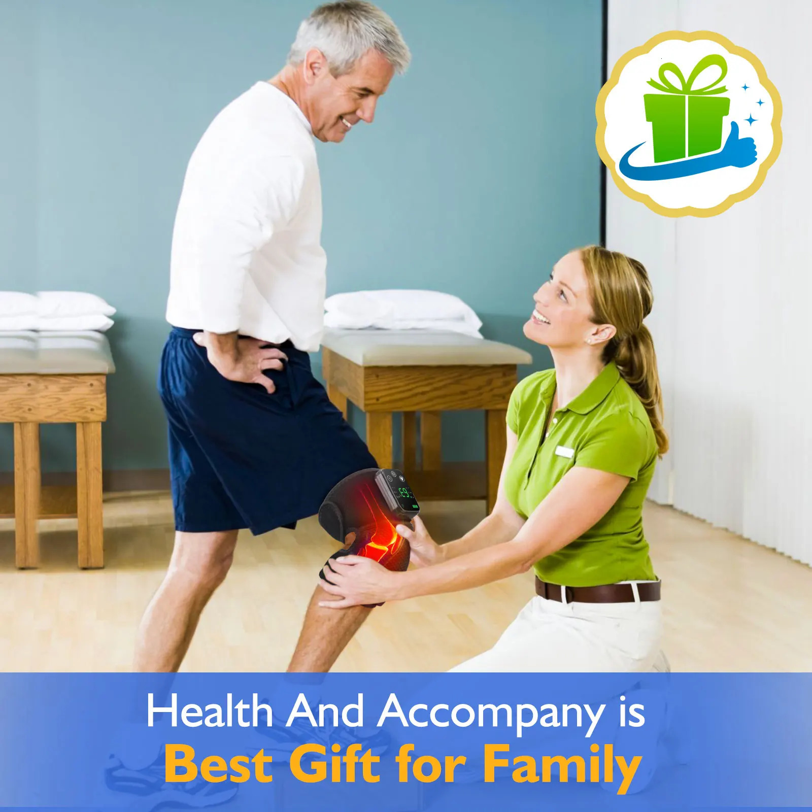 Thermal Knee Pad Eletric Knee Temperature Massager Leg Joint Brace Heating Vibration Massage 3 In 1 Elbow Shoulder Support 250222