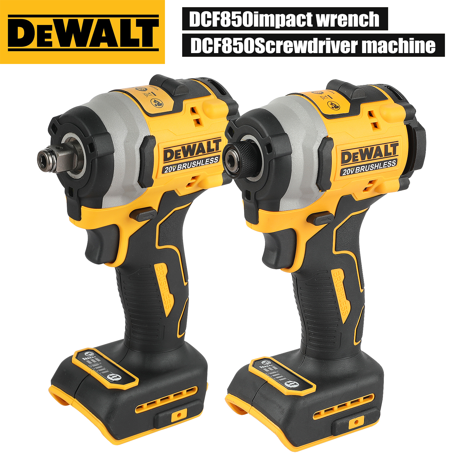Professional DeWalt DCF850 Battery Powered Impact Screwdriver Machine Kit Brushless Technology Efficiency