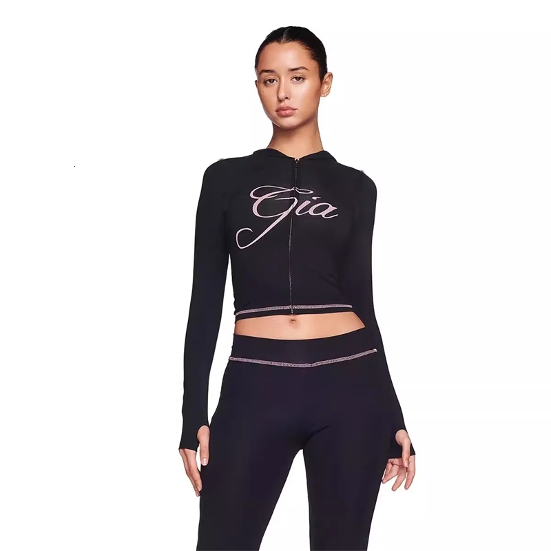 Women Tracksuits 2025 New Set Ins Fashion Hot Stamping Strapless High Waisted Casual Pants Two-piece Set
