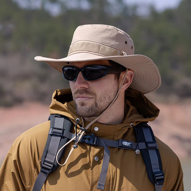 Bucket Hats Summer Breathable Fisherman Hat Large Brim Sun Protection Hat Men Women Outdoor Climbing Hiking Mountain Sun Hat 250218